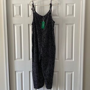 Polka Dot Crop Jumpsuit NWT